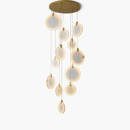 Harvest Alabaster Contemporary Brass Pendant Lamp