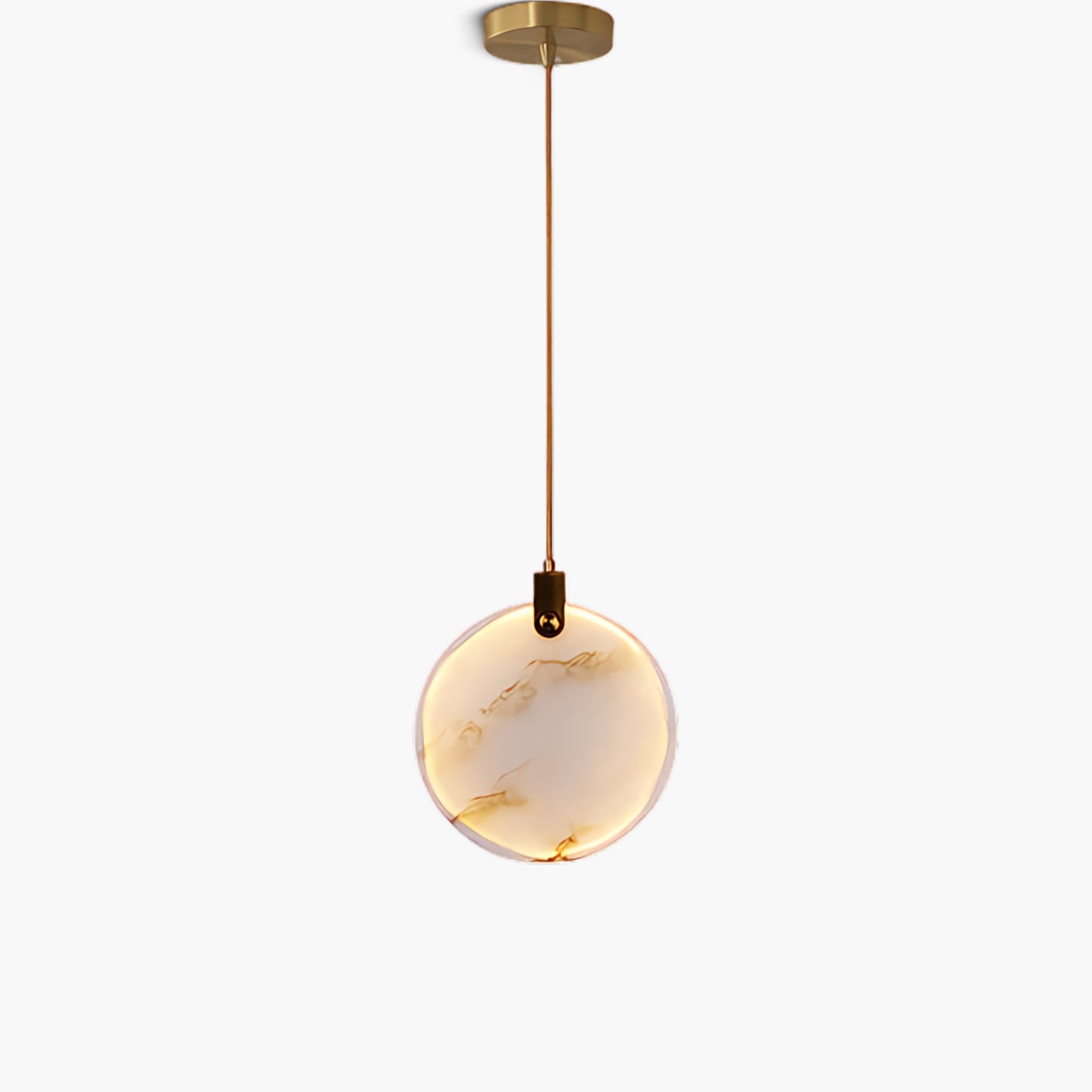 Harvest Alabaster Contemporary Brass Pendant Lamp