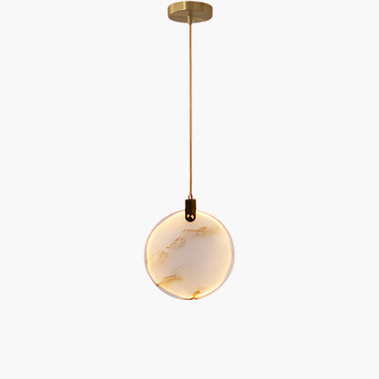 Harvest Alabaster Contemporary Brass Pendant Lamp