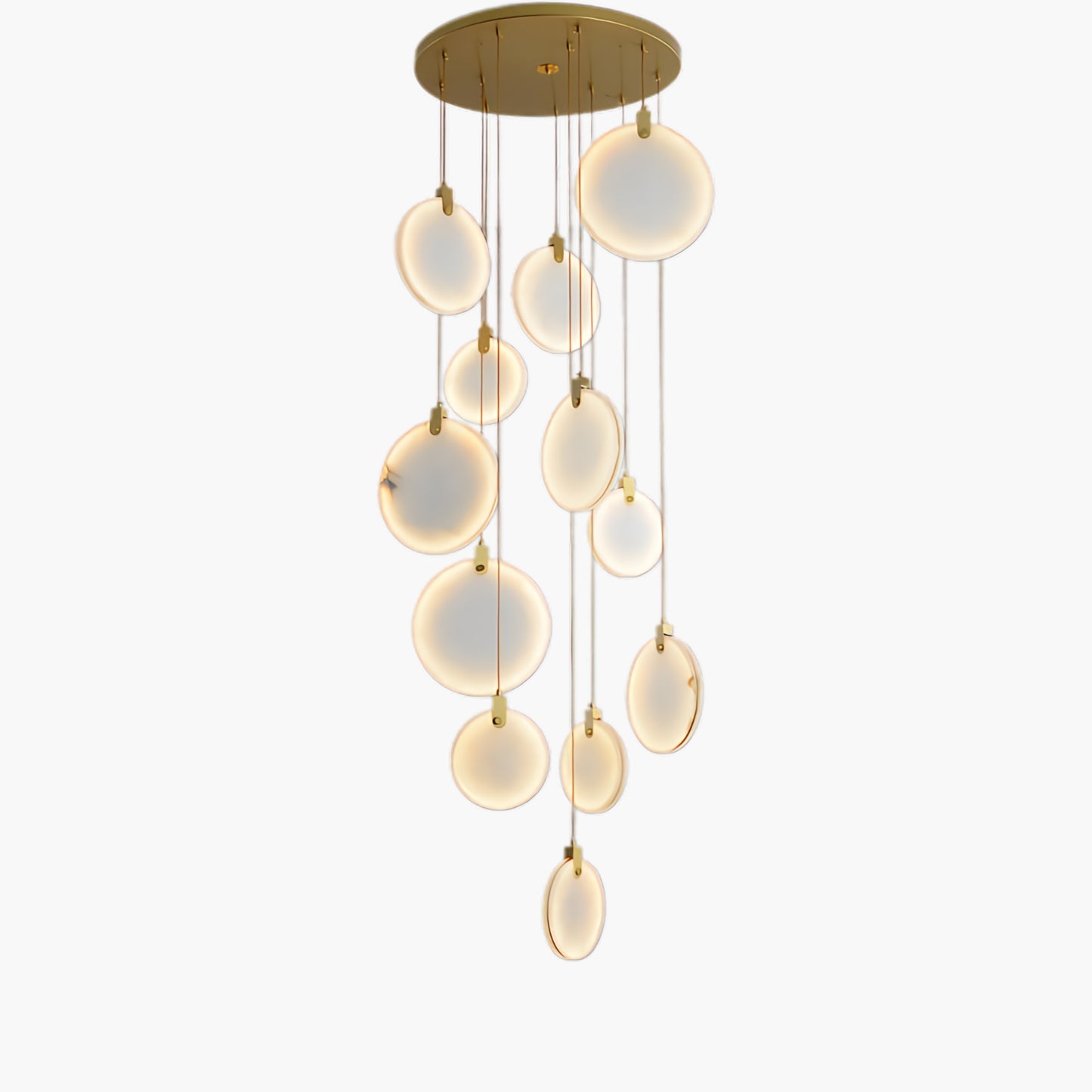 Harvest Alabaster Contemporary Brass Pendant Lamp