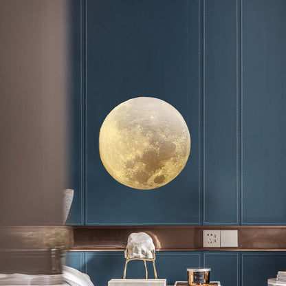 Hemisphere Moon Eclectic Metal Wall Lamp