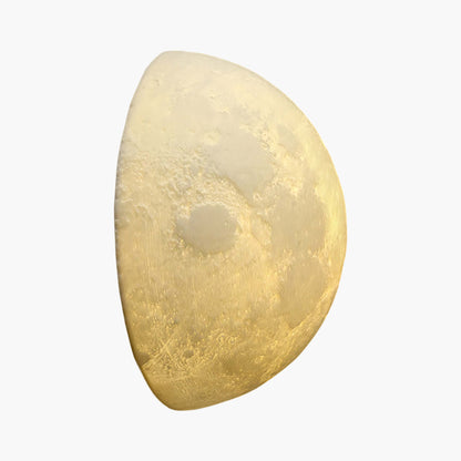 Hemisphere Moon Eclectic Metal Wall Lamp