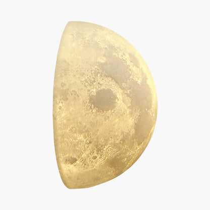 Hemisphere Moon Eclectic Metal Wall Lamp