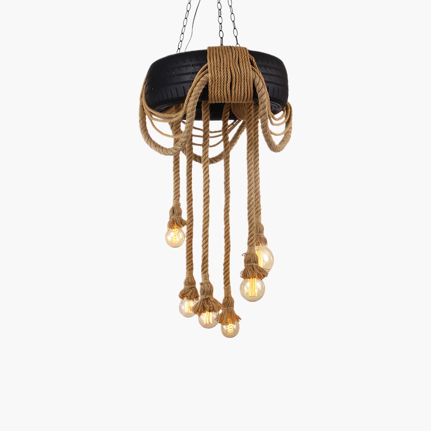 Hemp Rope Industrial Tire Retro Material Chandelier