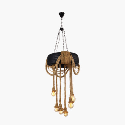 Hemp Rope Industrial Tire Retro Material Chandelier