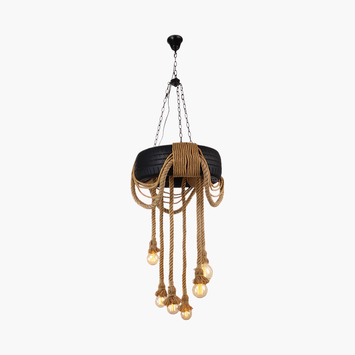 Hemp Rope Industrial Tire Retro Material Chandelier