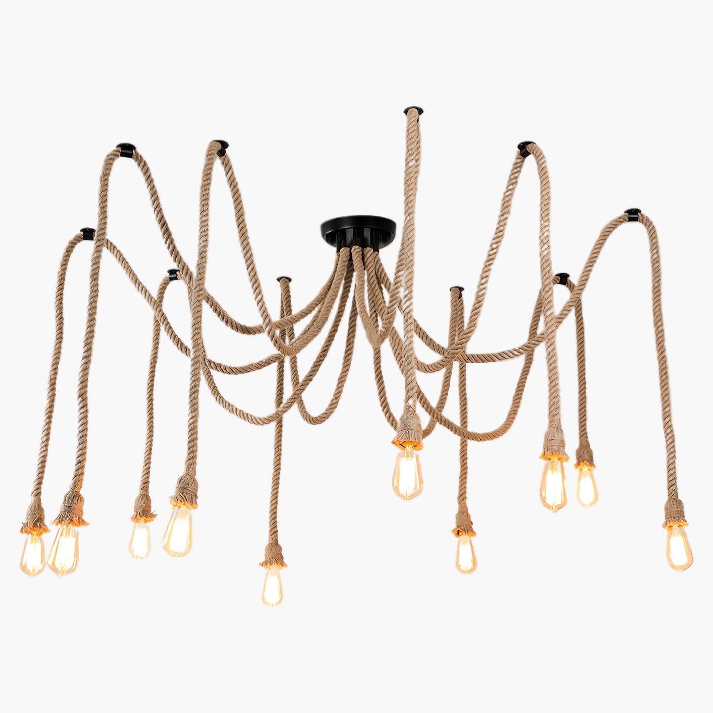 Hemp Rope Scattered Flower Retro Material Chandelier