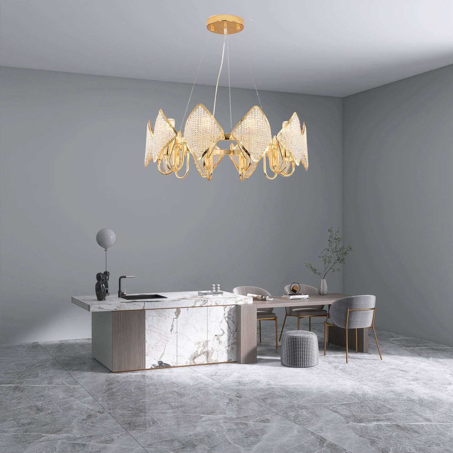 Holly Eclectic Metal Chandelier