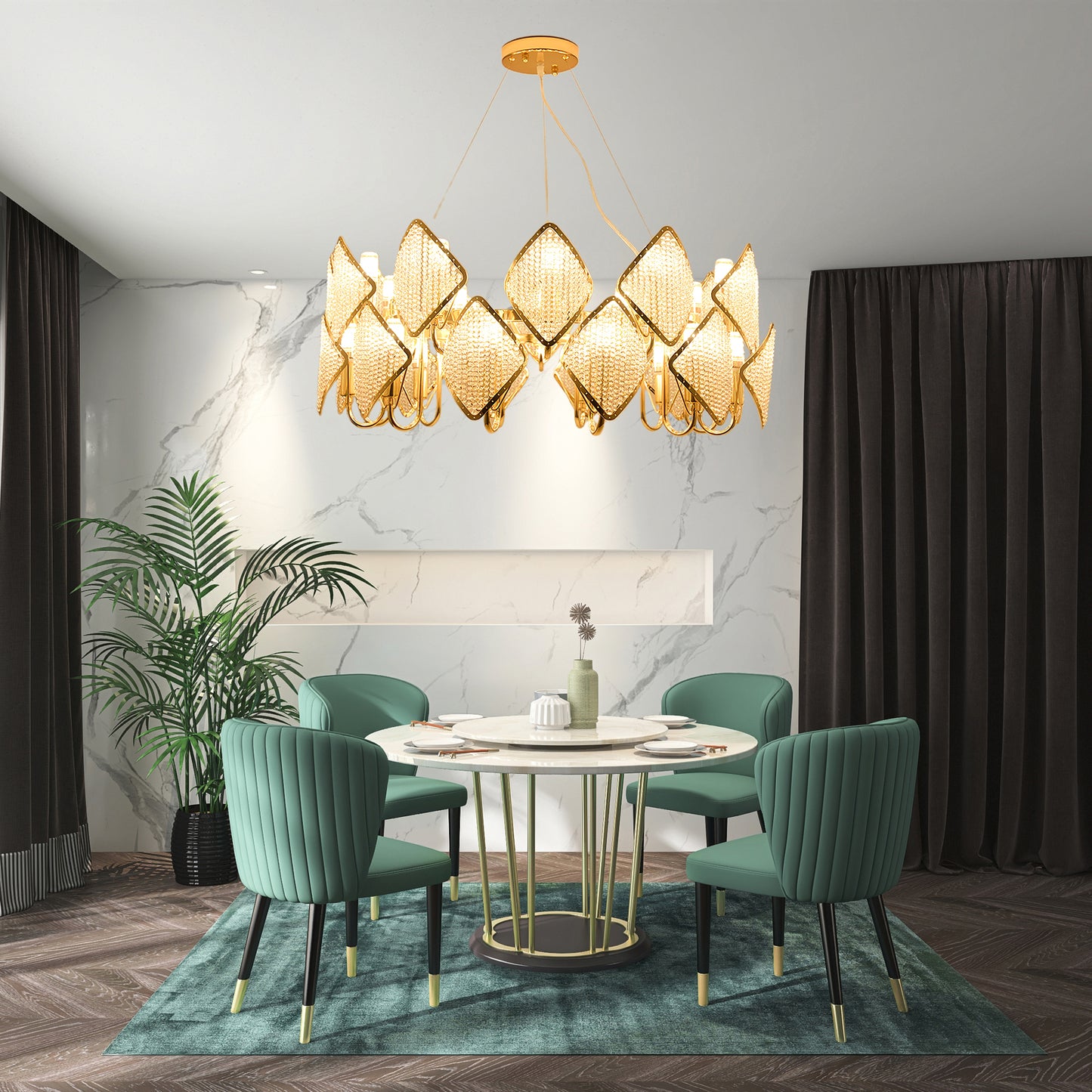 Holly Eclectic Metal Chandelier