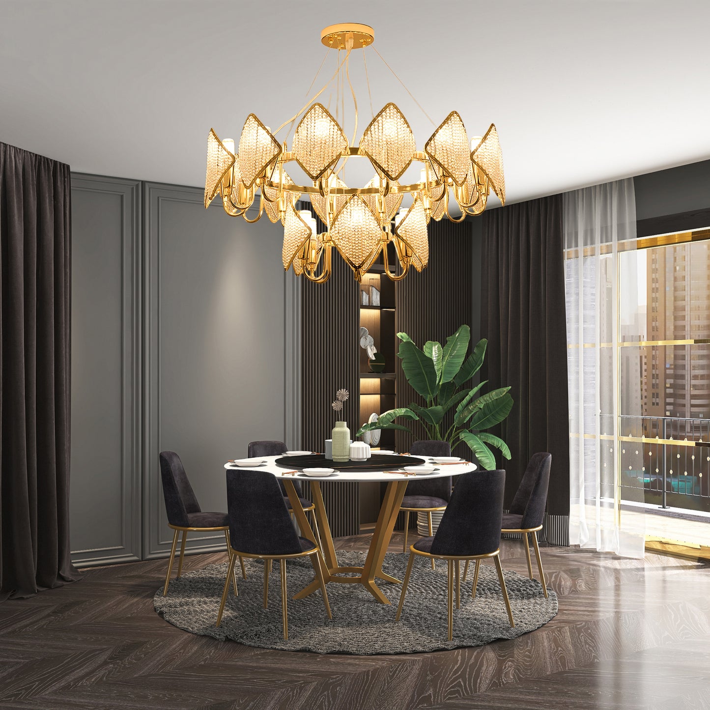 Holly Eclectic Metal Chandelier