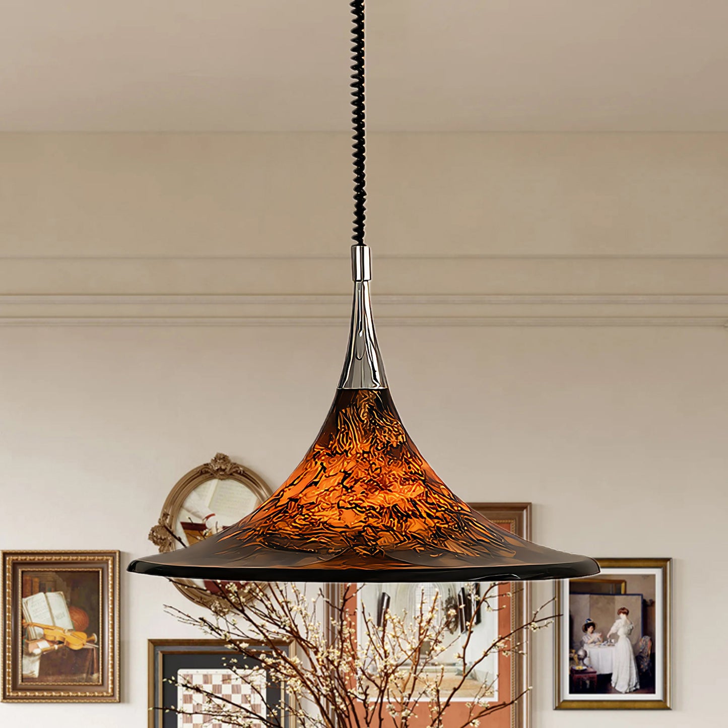 Horn of Light Modern Metal Pendant Lamp