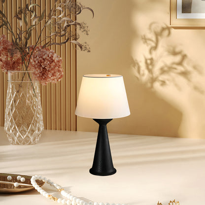 Hourglass Wood Art Deco Table Lamp