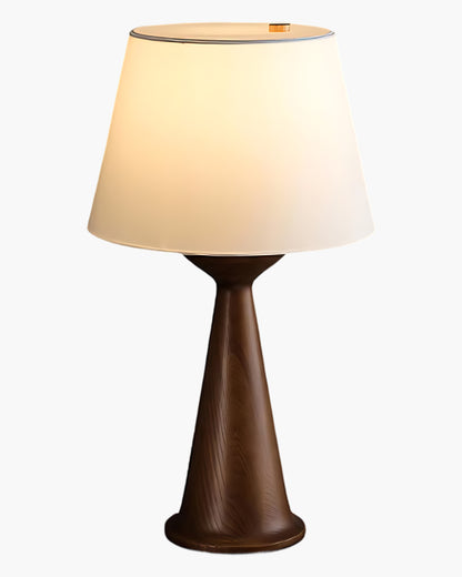 Hourglass Wood Art Deco Table Lamp