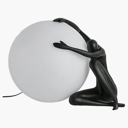 Humanoid Ball Holding Modern Material Table Lamp