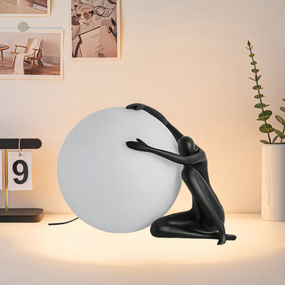 Humanoid Ball Holding Modern Material Table Lamp