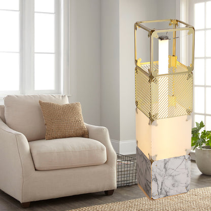 Hyperqube Art Deco Brass Floor Lamp