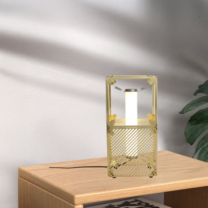 Hyperqube Art Deco Brass Table Lamp