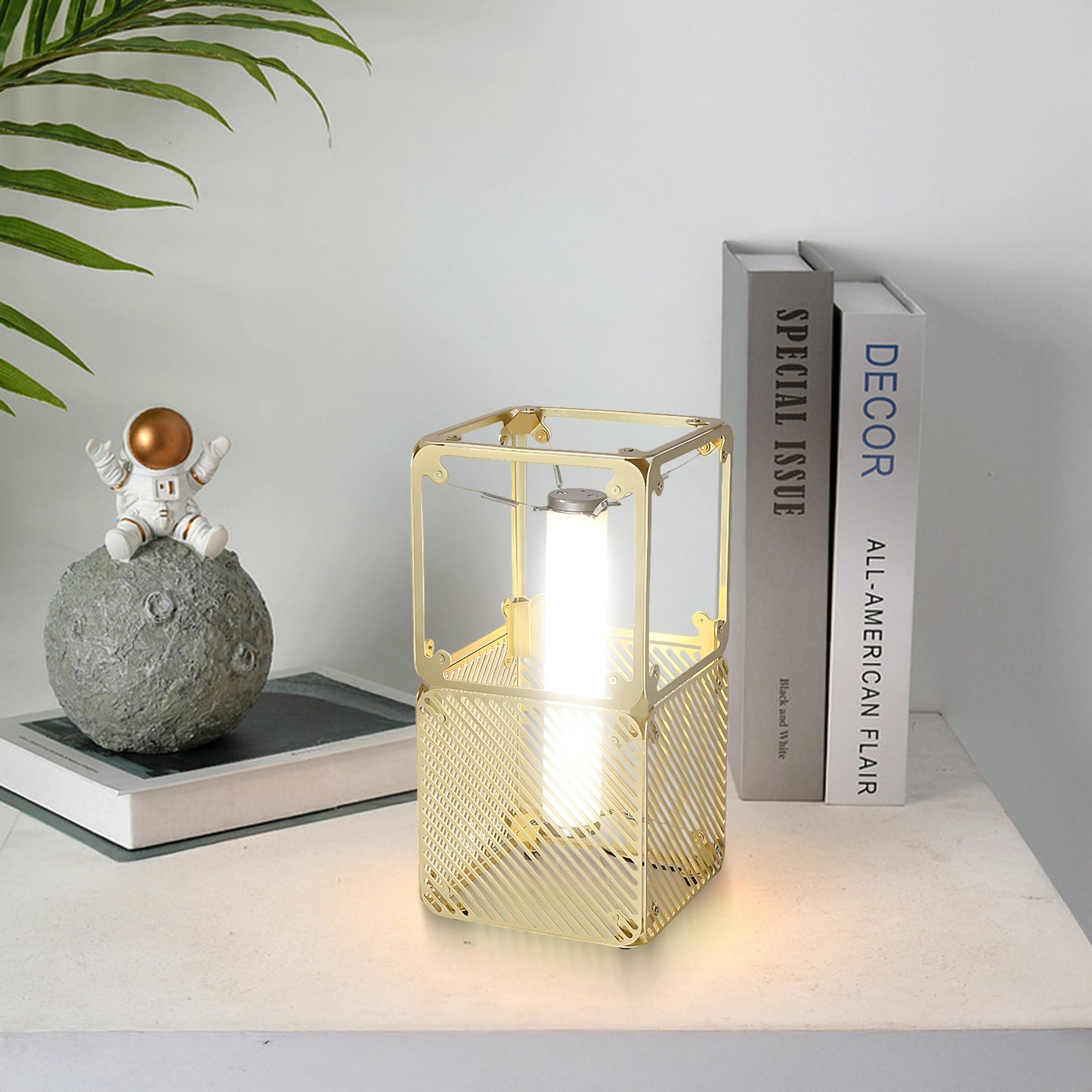 Hyperqube Art Deco Brass Table Lamp