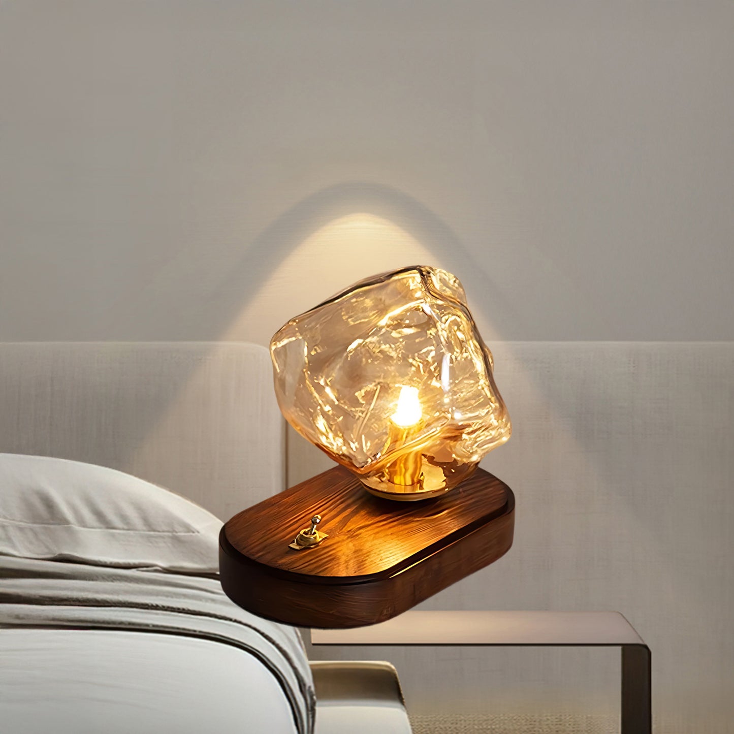 Ice Stone Eclectic Crystal Table Lamp