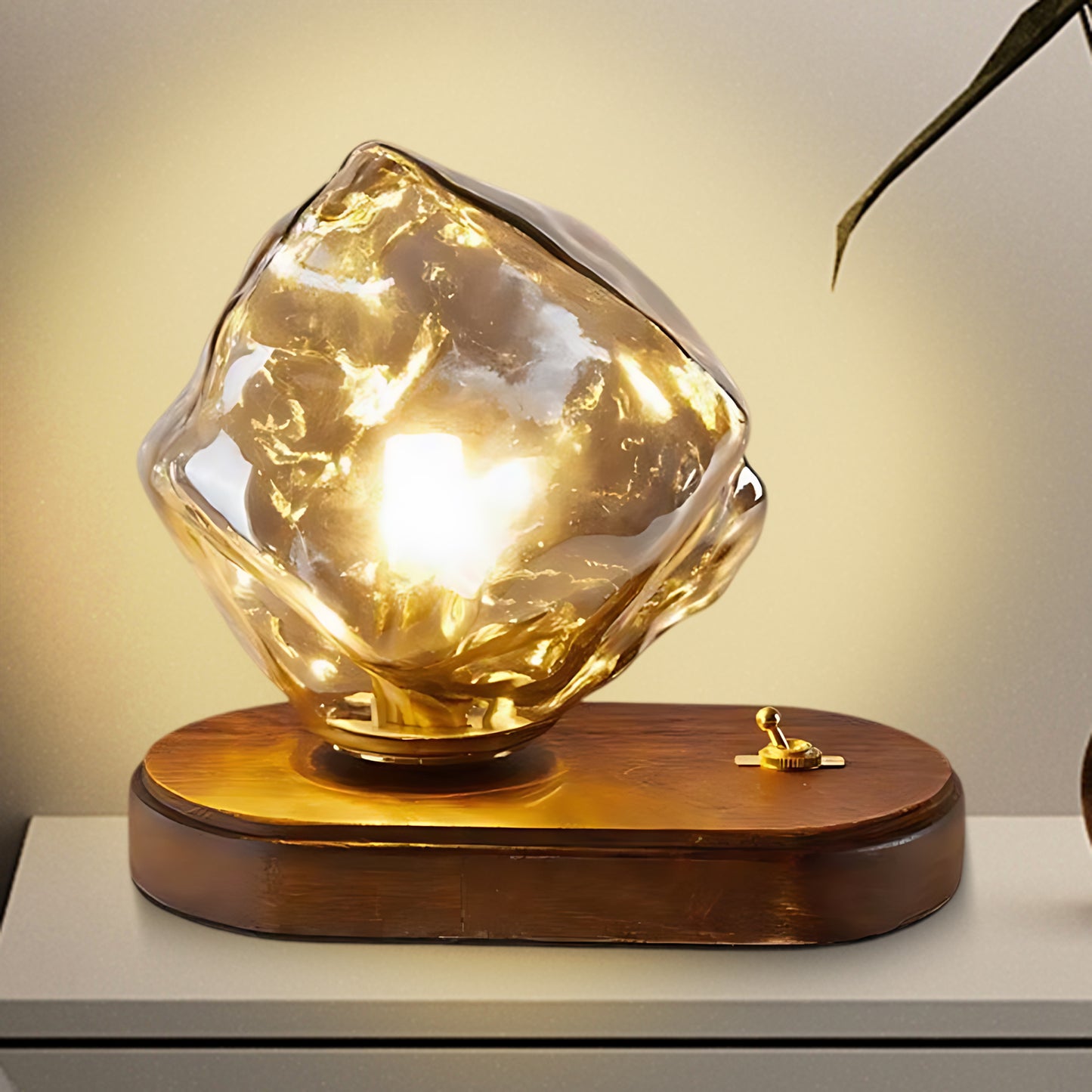 Ice Stone Eclectic Crystal Table Lamp