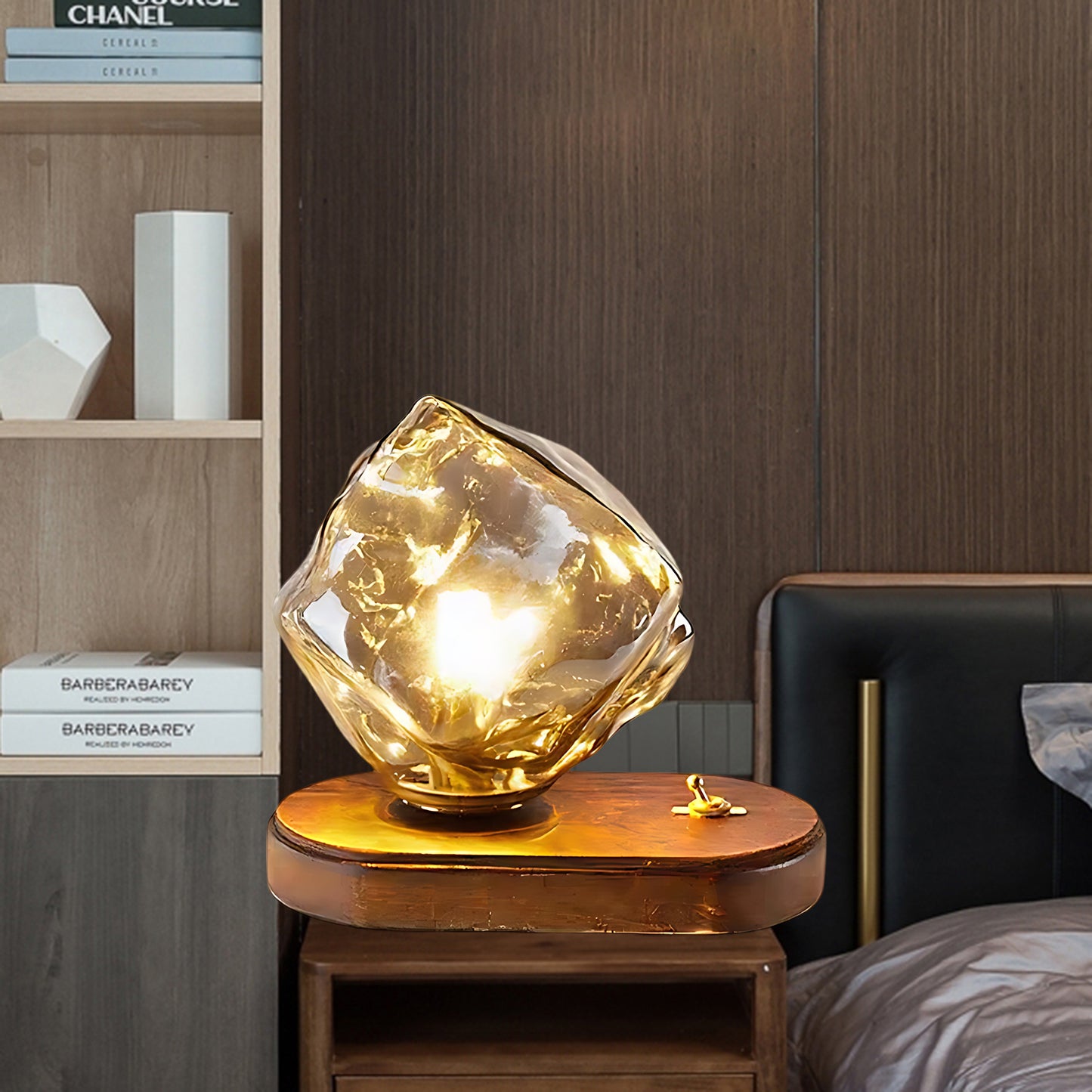 Ice Stone Eclectic Crystal Table Lamp