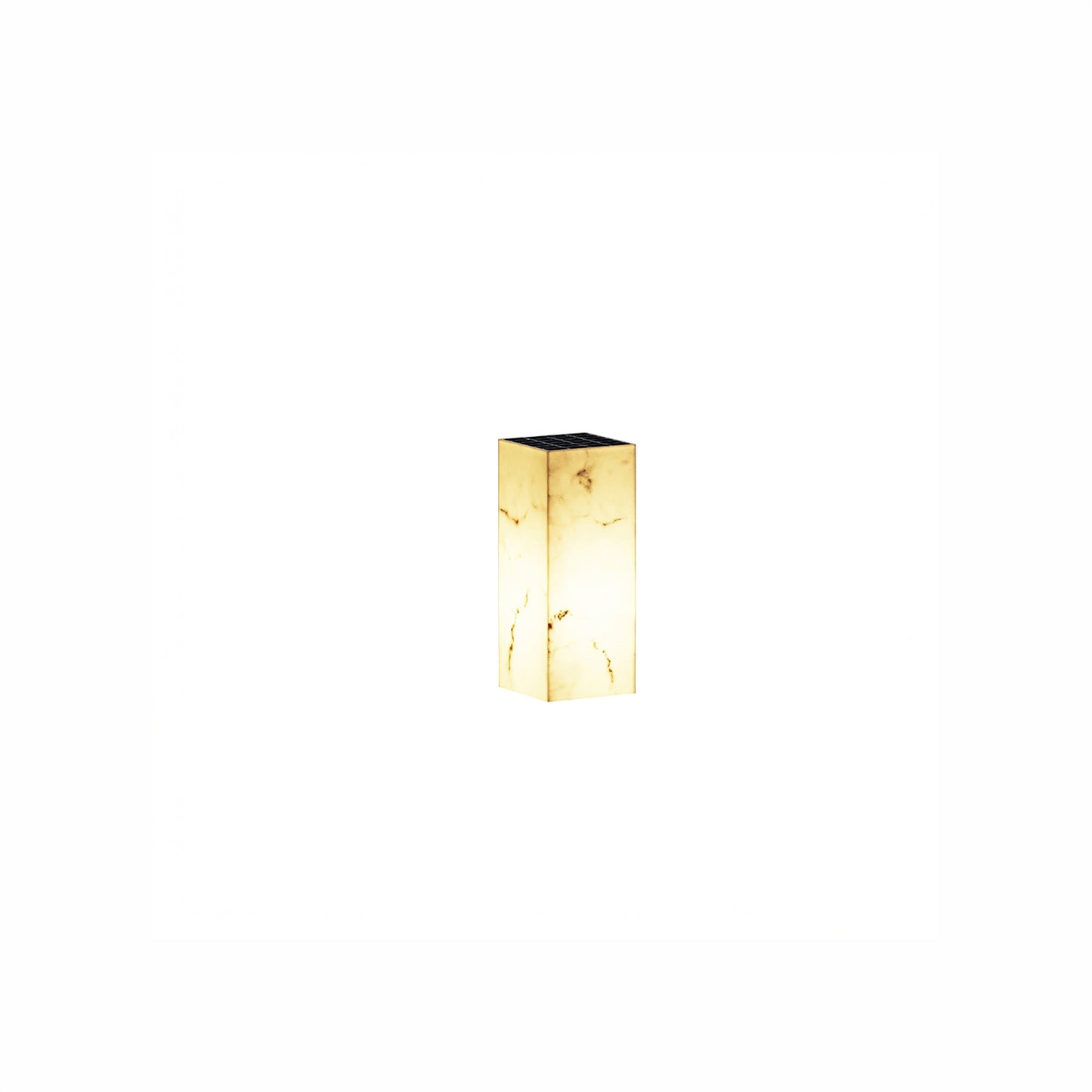 Imitation Marble Cube Eclectic Metal Outdoor Light