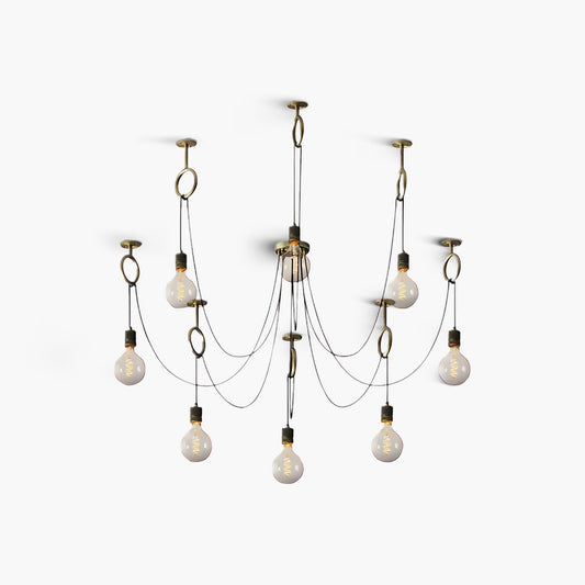 Industrial Spider Minimalist Metal Chandelier