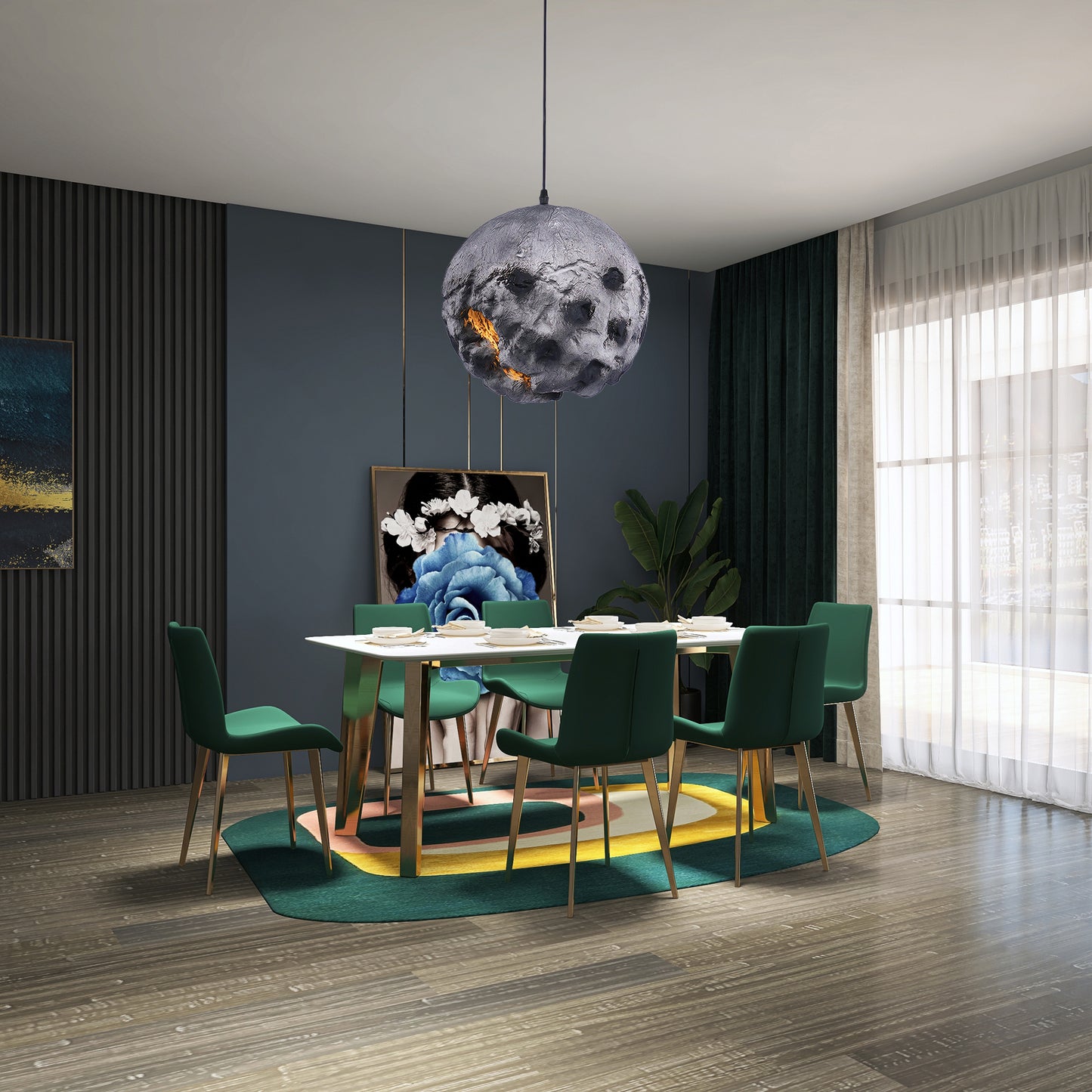 Irregular Planet Modern Metal Pendant Lamp