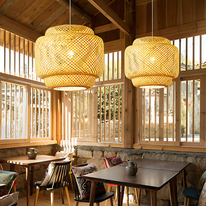 Japanese Bamboo Den Pendant Lamp