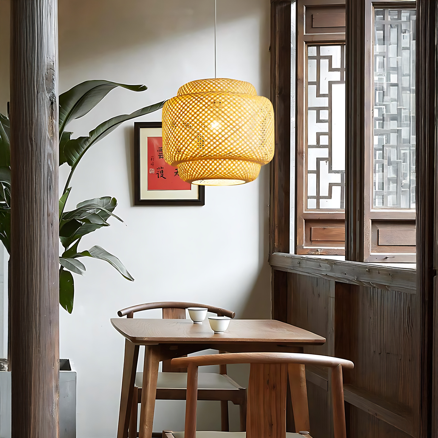 Japanese Bamboo Den Pendant Lamp