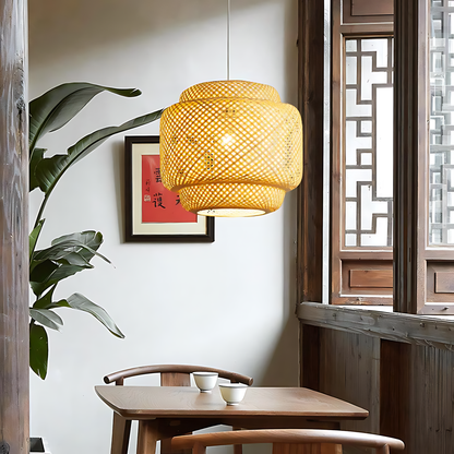 Japanese Bamboo Den Pendant Lamp