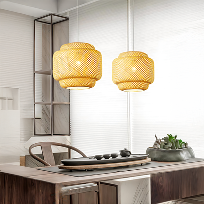 Japanese Bamboo Den Pendant Lamp