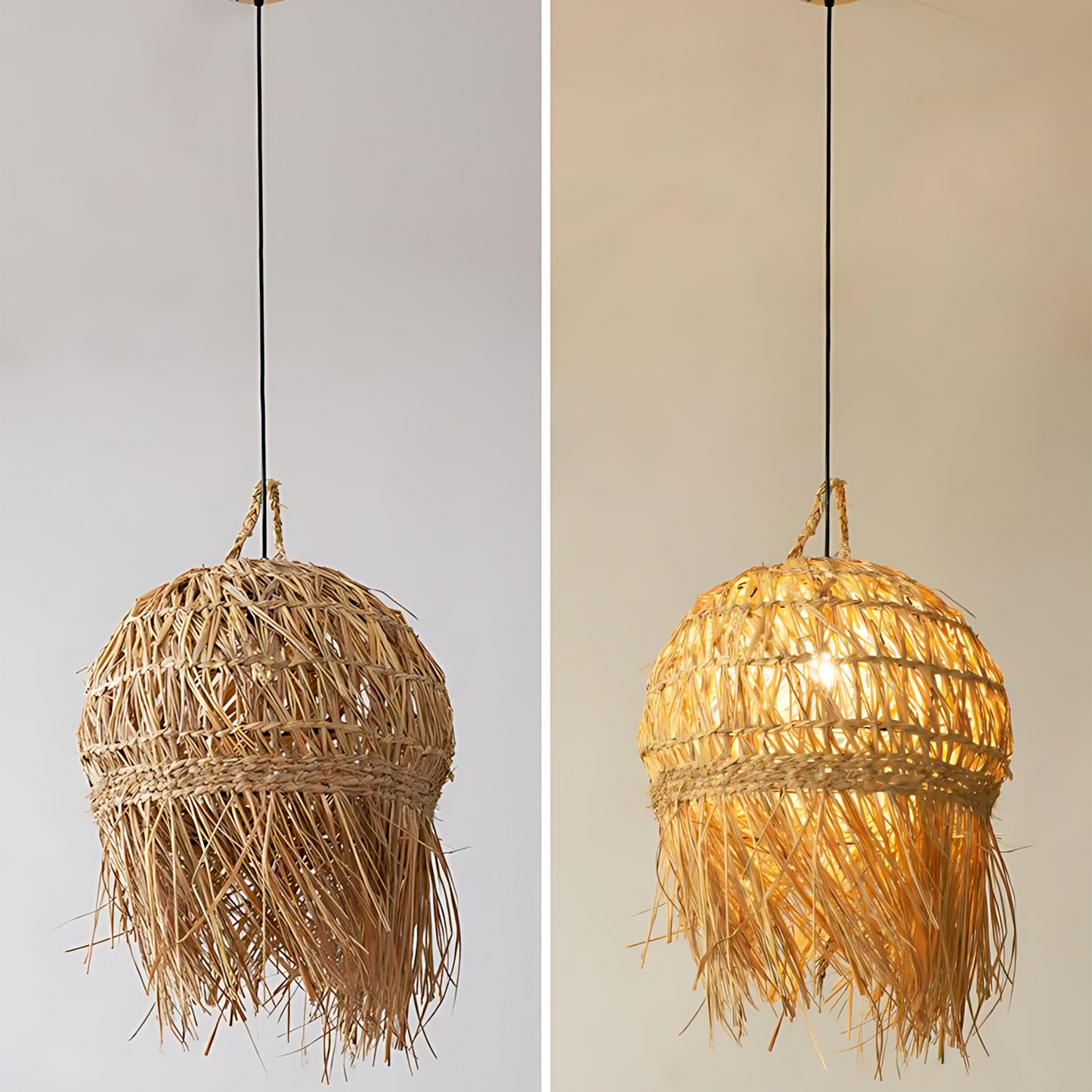 Japanese Bamboo Meditation Pendant Lamp