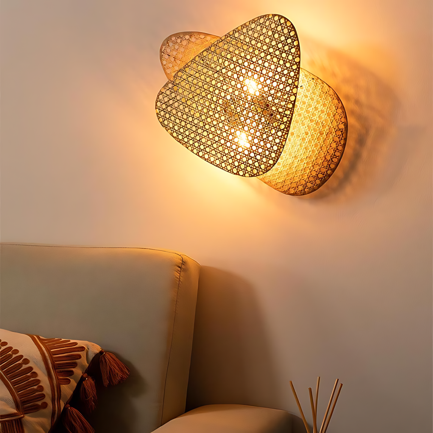 Japanese Bamboo Zen Wall Lamp