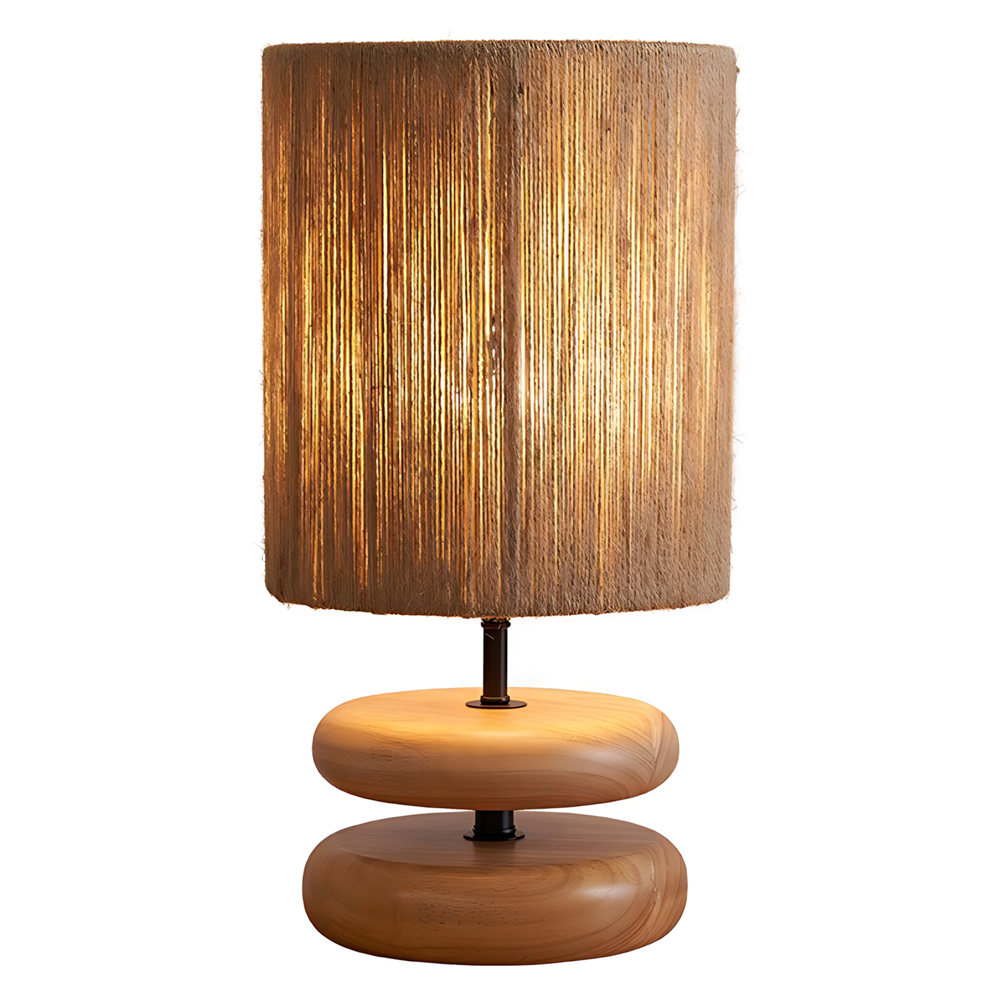 Japanese Cream Wood Study Table Lamp