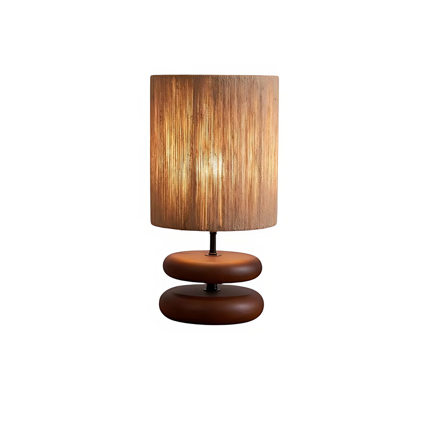 Japanese Cream Wood Study Table Lamp