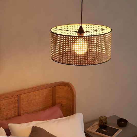 Japanese Rattan Balcony Pendant Lamp