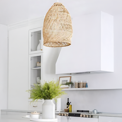 Japanese Rattan Gathering Pendant Lamp