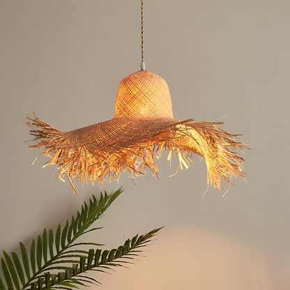 Japanese Rattan Living Pendant Lamp