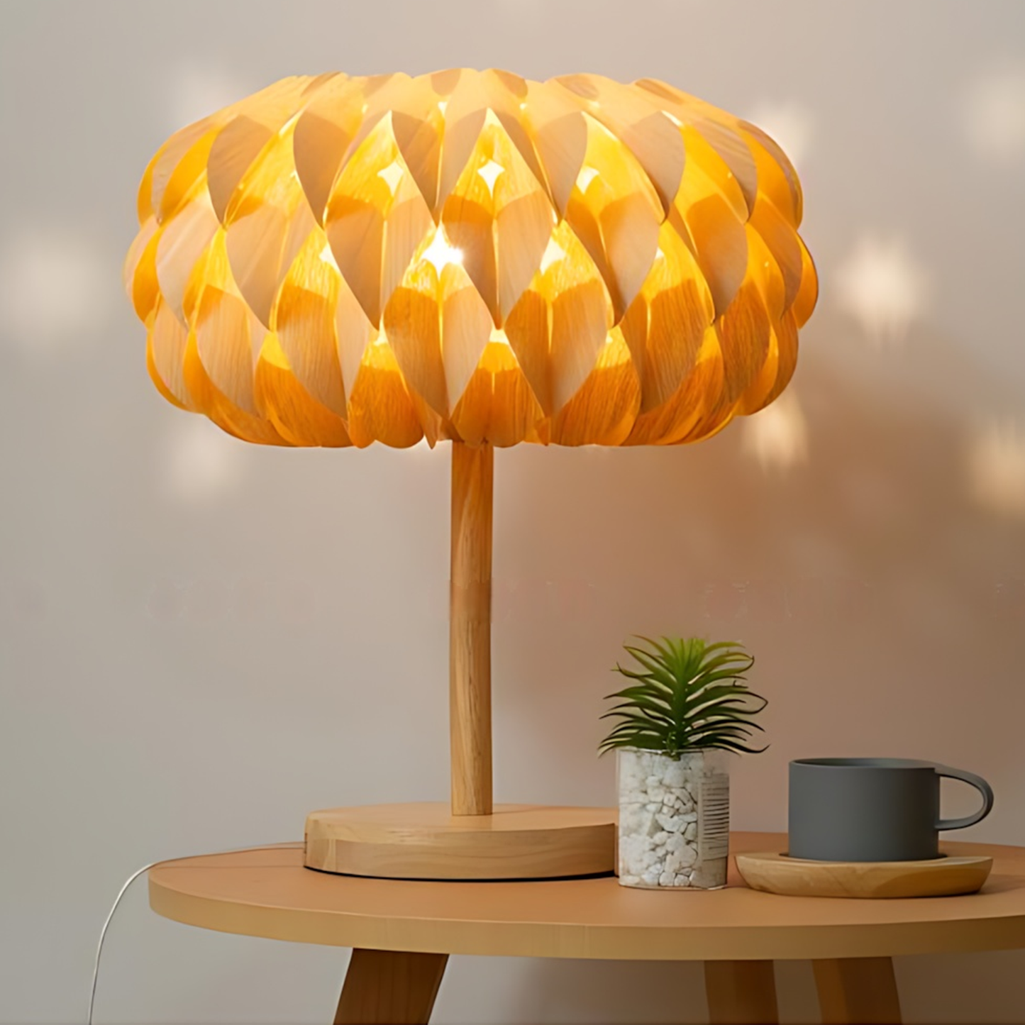 Japanese Wood Relaxation Table Lamp