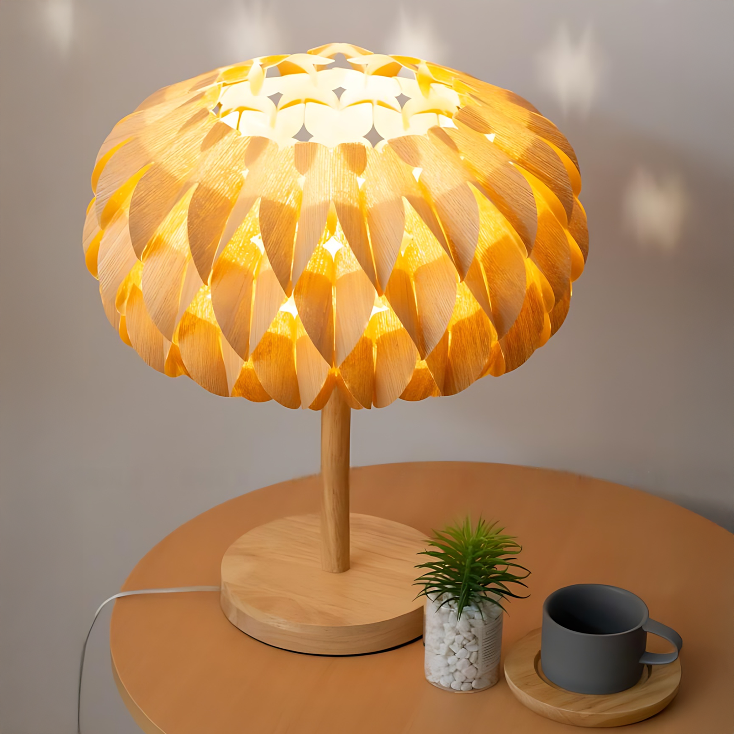 Japanese Wood Relaxation Table Lamp