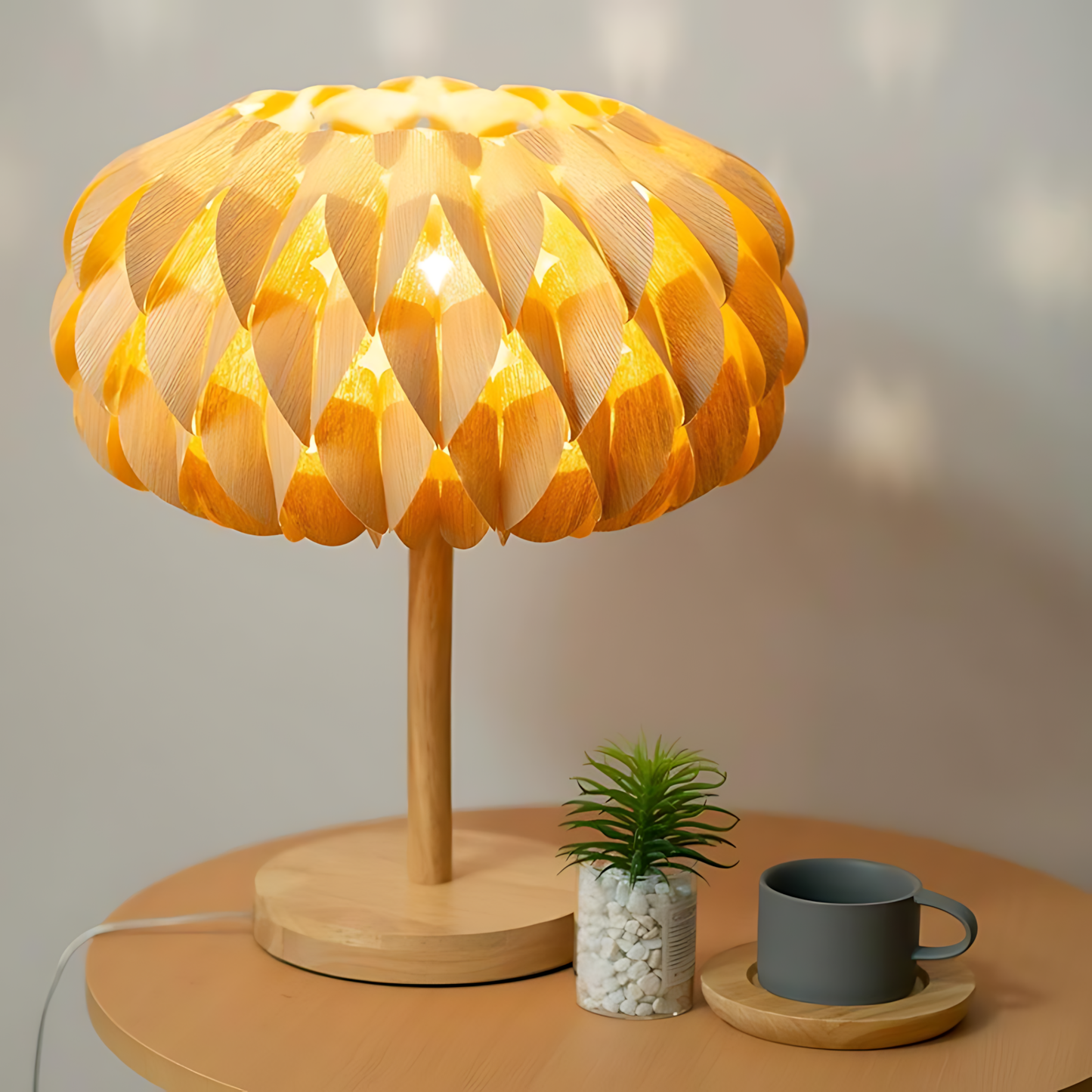 Japanese Wood Relaxation Table Lamp