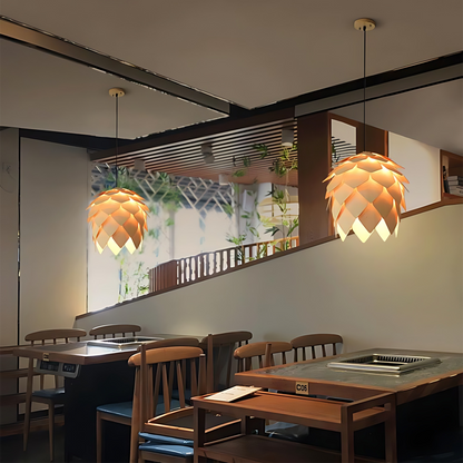 Japanese Wood Tatami Pendant Lamp