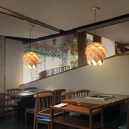 Japanese Wood Tatami Pendant Lamp