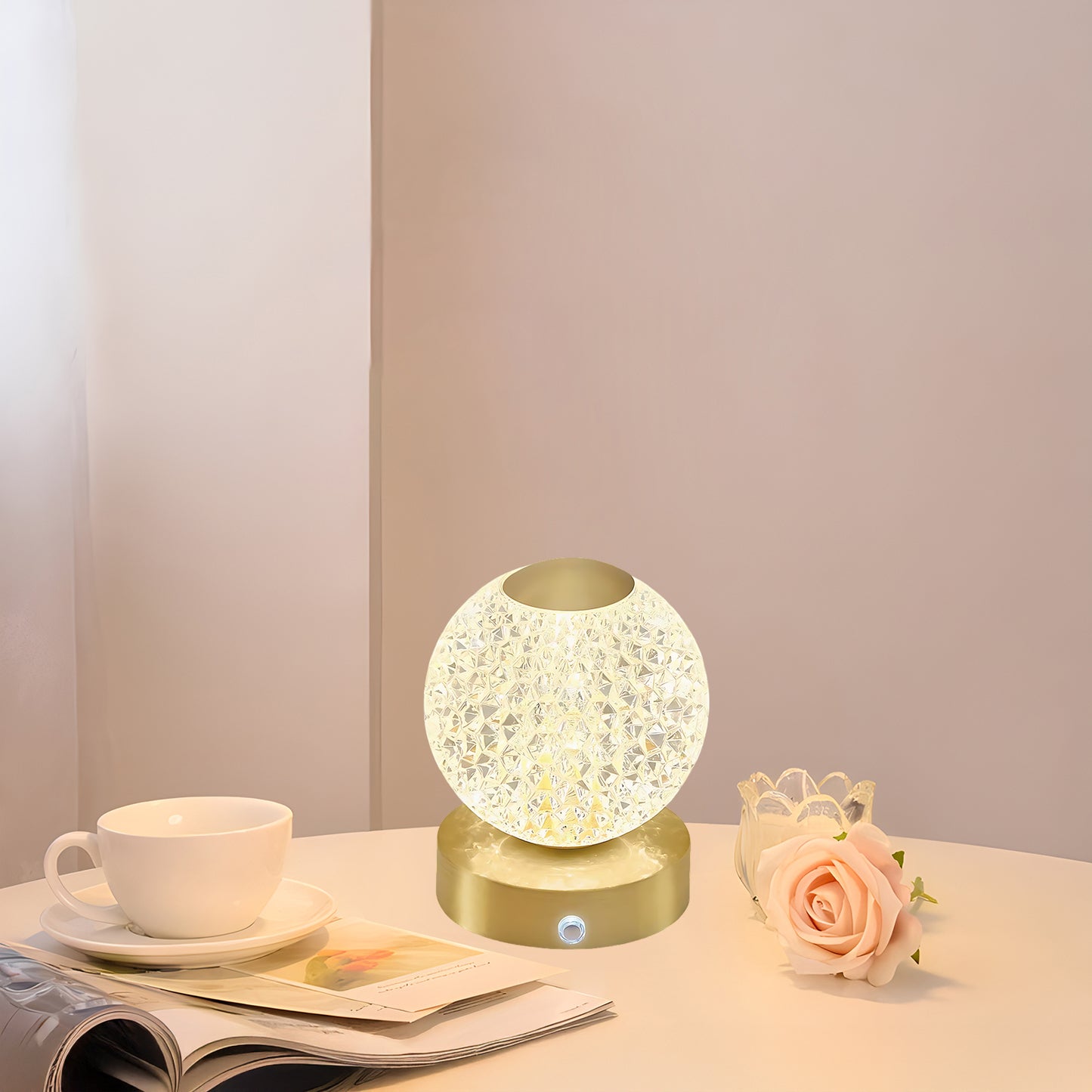 Jarin Diamond Built-in Battery Traditional Metal Table Lamp