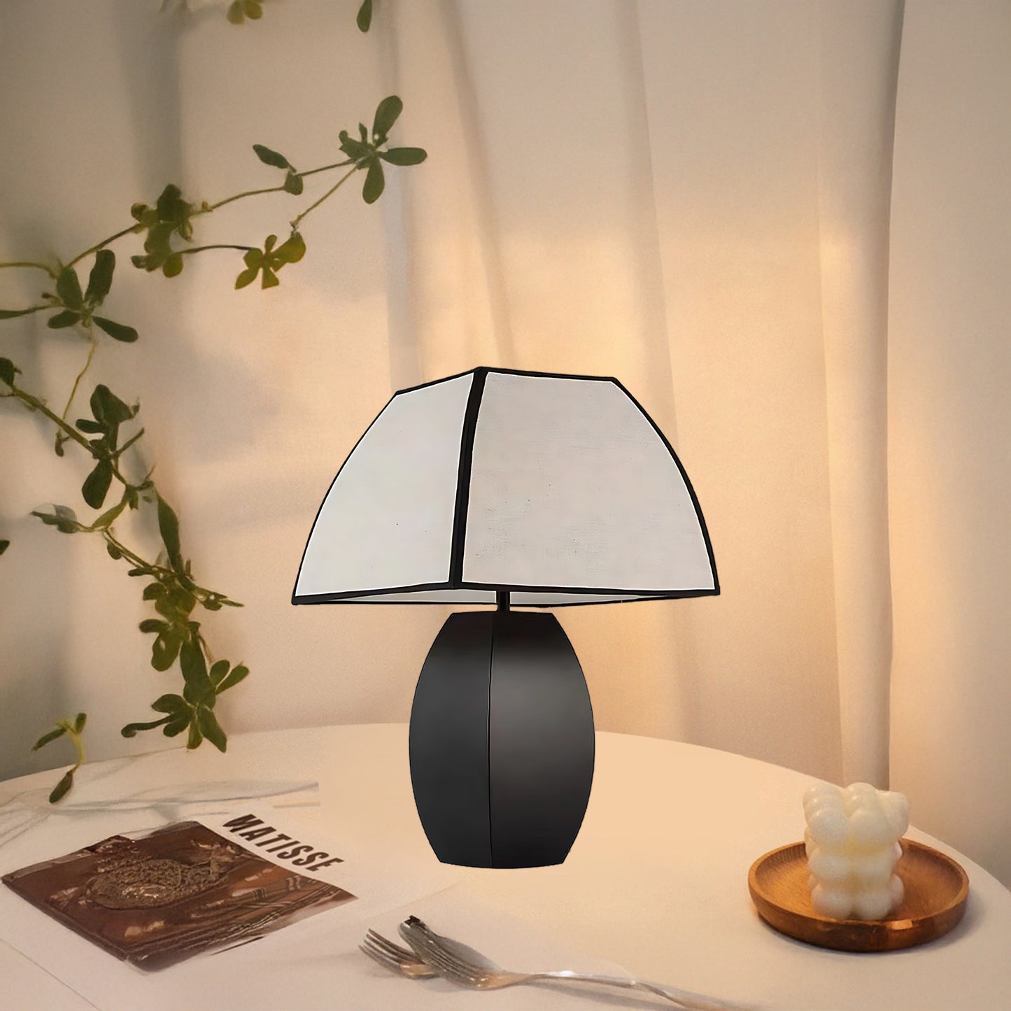 Javier Black Contemporary Metal Table Lamp