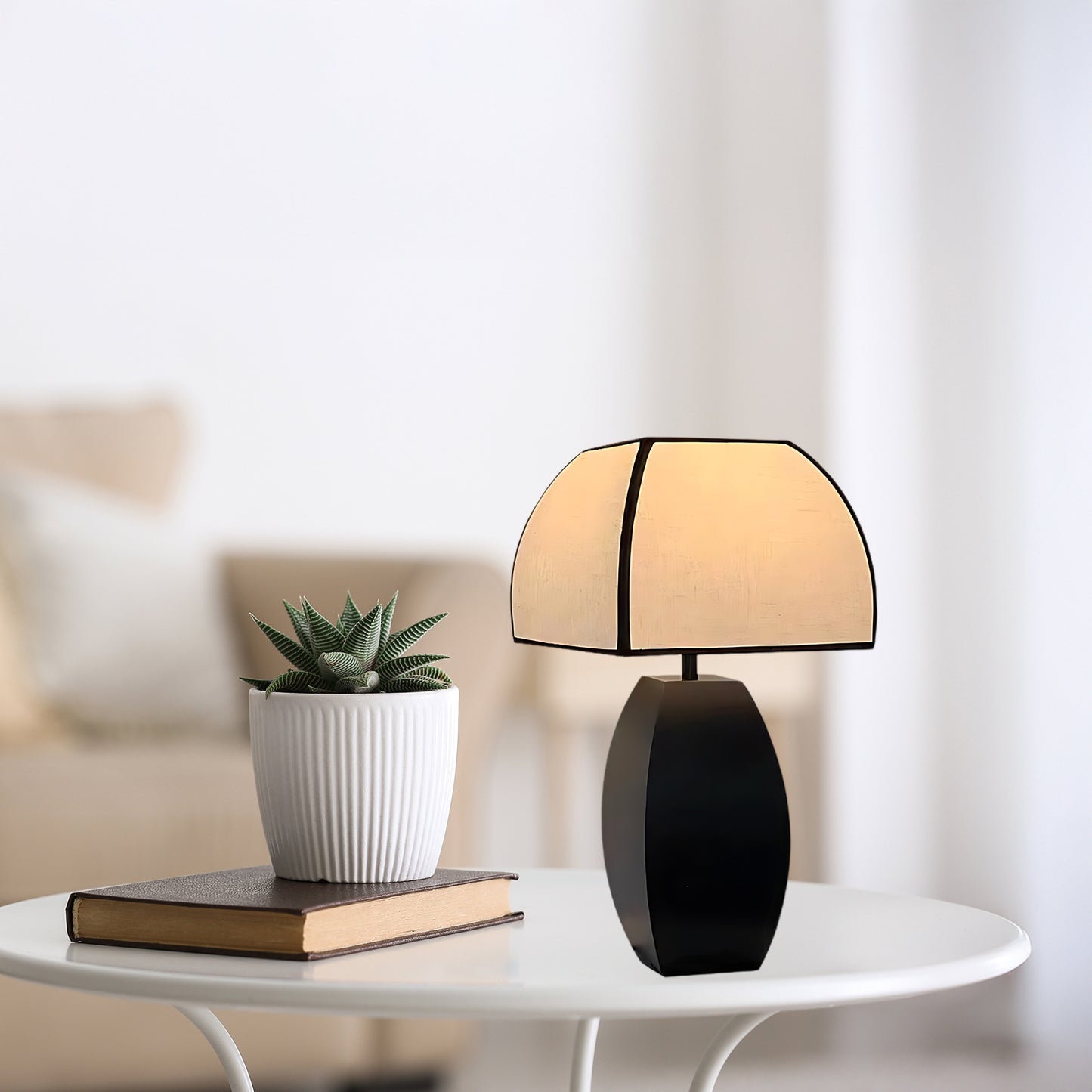 Javier Black Contemporary Metal Table Lamp