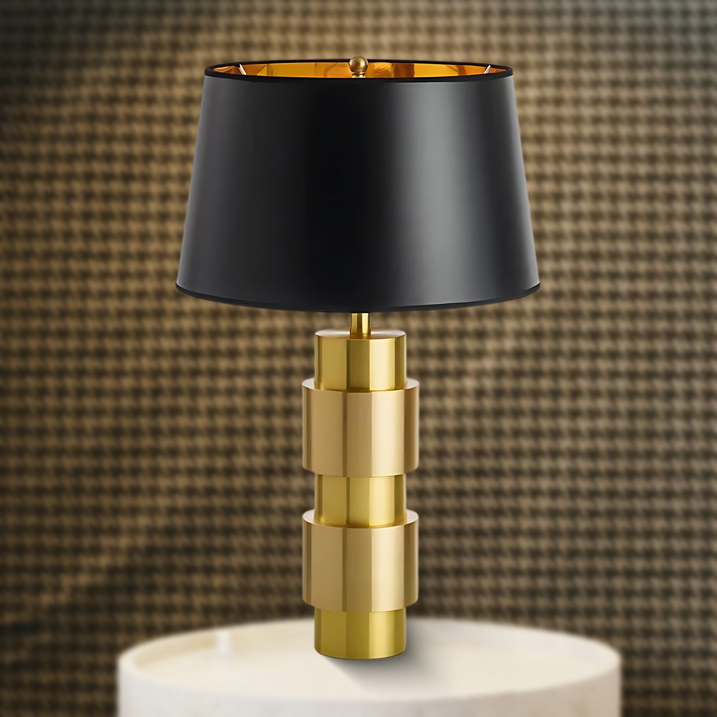 Jean Cylinder Contemporary Metal Table Lamp