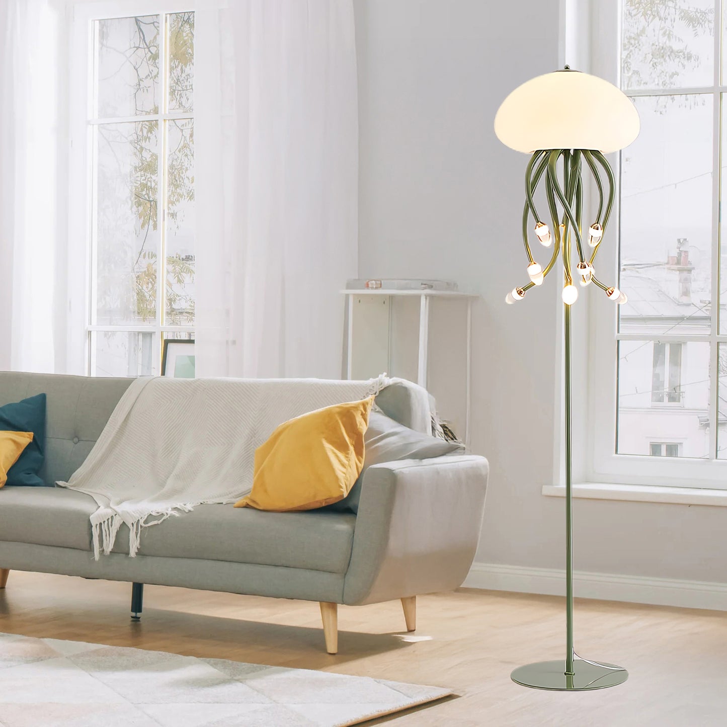 Jellyfish Eclectic Metal Floor Lamp