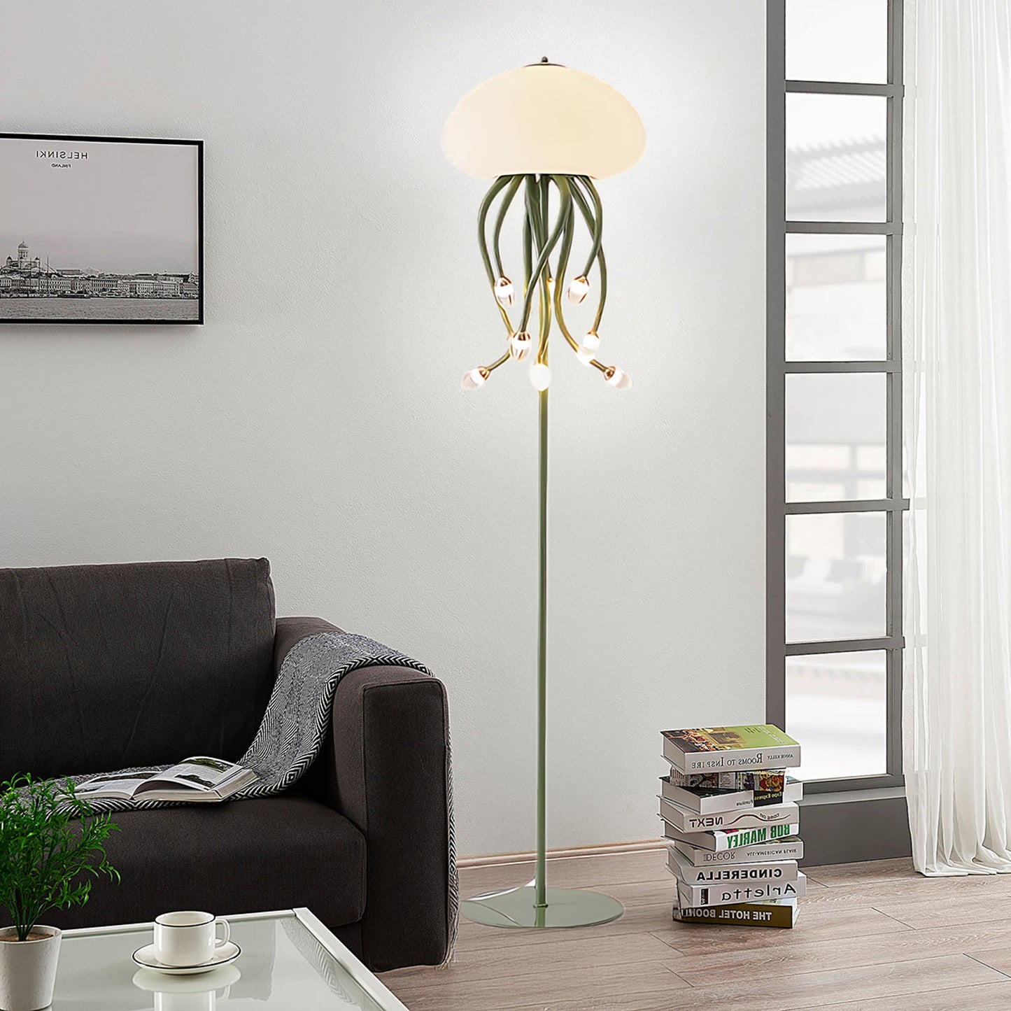 Jellyfish Eclectic Metal Floor Lamp